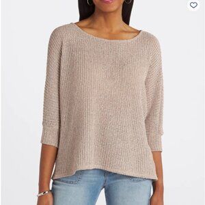 Tan Knit Lightweight 3/4 sleeve sweater, NWT